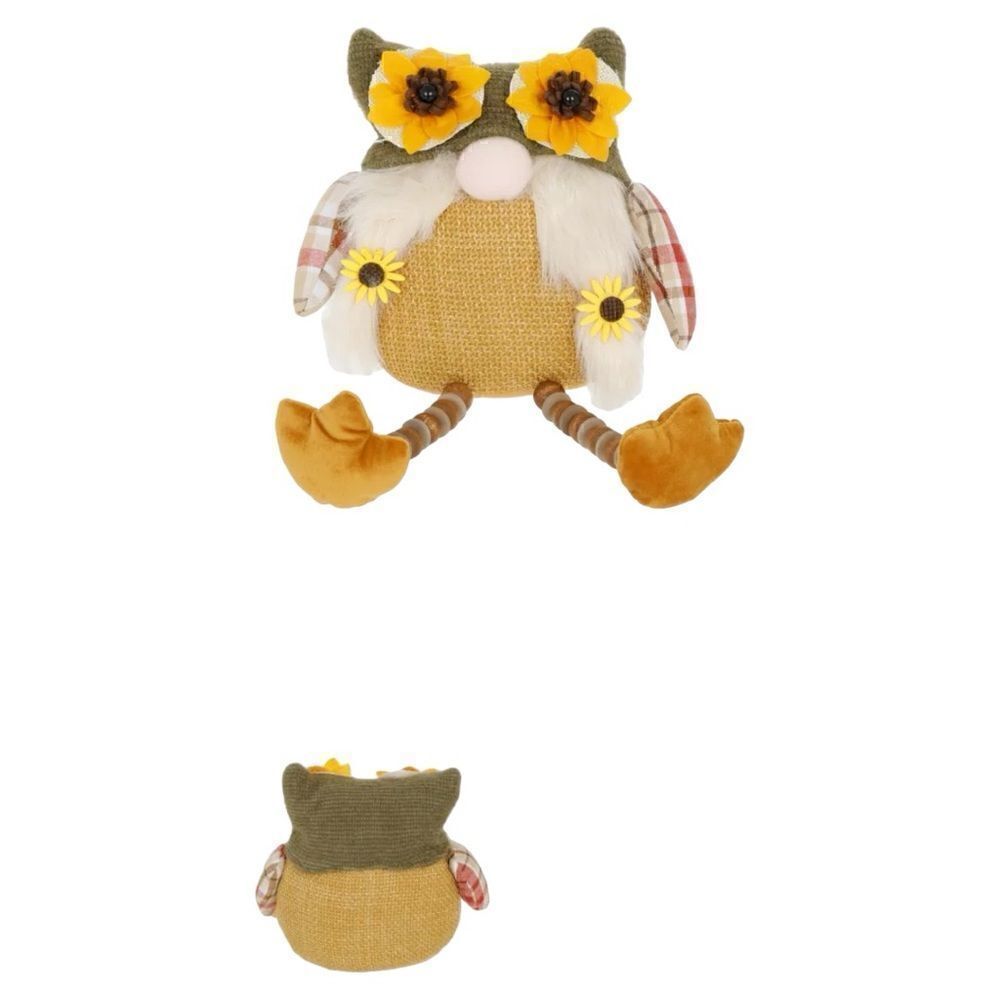 Harvest Fabric Owl Home Accent 14" - Picture 4 of 15
